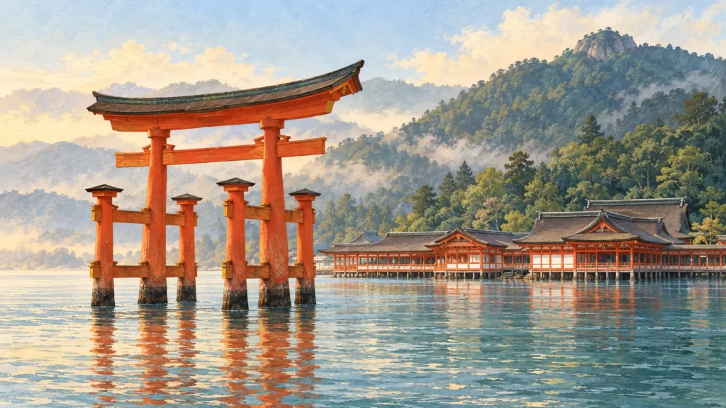Itsukushima – sanktuarium shintō pomiędzy morzem a świętą górą